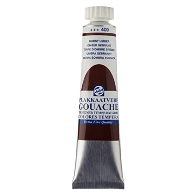 Abbildung von Talens Gouache Extra Fein Qualität Tube 20 ml Burnt Umber 409