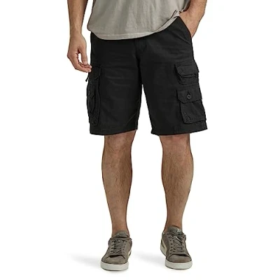 Abbildung von Lee Men&#039;s Big Tall Dungarees Belted Wyoming Cargo Short, Black, 48