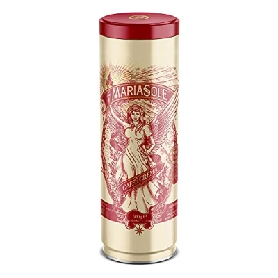 Abbildung von MariaSole Caffè Crema 500g In hochwertiger Kaffeedose Traditionelle Röstung Sizilien über Holzfeuer Handarbeit Premium Kaffeebohnen für Vollautomat und Siebträger