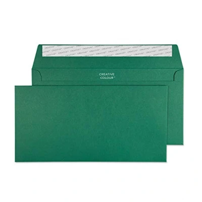 Abbildung von Blake Creative Colour 25221 Farbige Briefumschläge Haftklebung Britisches Rennsport Grün DL+ 114 x 229 mm 120 g/m² 25 Stück