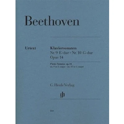 Abbildung von Klaviersonaten Nr. 9 E dur op. 14,1 und 10 G 14,2: Instrumentation: Piano solo (G. Henle Urtext Ausgabe)