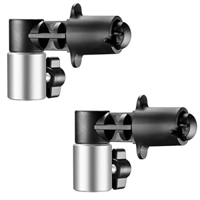 Abbildung von NEEWER 2er Pack Reflektorhalter Hintergrund Klemme, Robuste Aluminiumlegierung Fotografie Reflektor Scheibe halten Positionierung Klemme Mount Adapter für Lichtstativ mit 5/8 Zoll Stud, RF NA 2