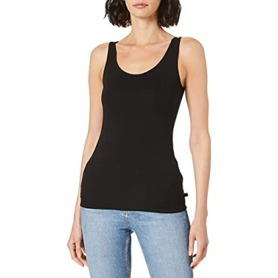 Abbildung von QS Unicolor Top, Damen, Größe: Medium, Black