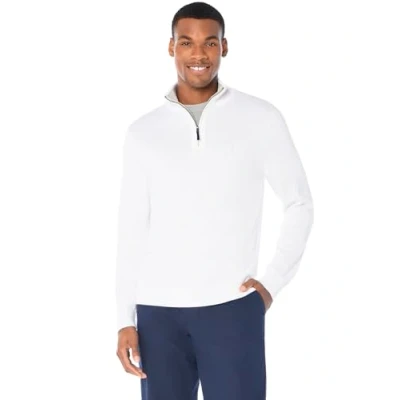 Abbildung von Nautica Herren Men&#039;s Quarter zip Sweater Pullover, Bright White, S EU