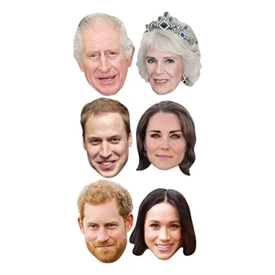 Abbildung von Star Cutouts SMP452 Royal Connections Sixpack Masks British Family Amazing Talking Point