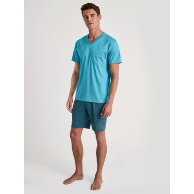 Abbildung von Calida KURZ SET Nachtwäsche Set, Herren, Größe: Large, Bright blue
