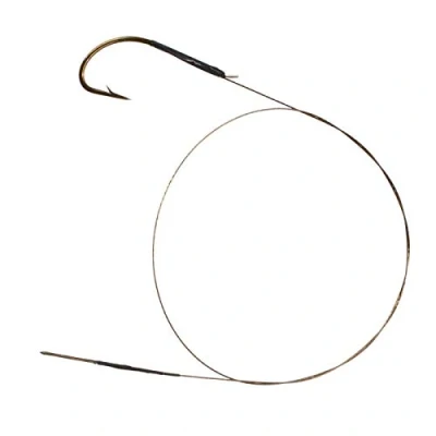 Abbildung von 2 x Stahlvorfach 30 cm mit Haken # 2/0 und Schlaufe Zandervorfach Hechtvorfach