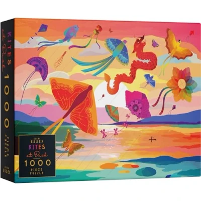 Abbildung von Elena Essex Puzzle 1000 Teile Woodland Magic, Tropical Frucht, Kites at Dusk, Mother Earth (Kites Dusk)