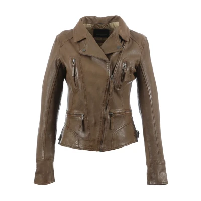 Abbildung von Oakwood Camera Lederjacke, Damen, Größe: XS, Camel