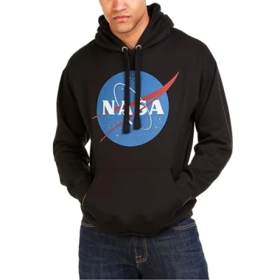 Abbildung von Nasa Herren Circle Logo Kapuzenpullover, Schwarz (Black Blk), M EU