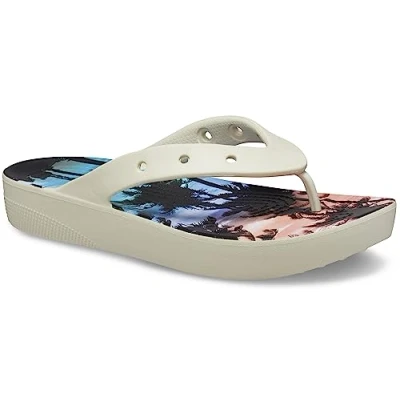 Abbildung von Crocs Herren Classic Platform Flip W Flip, Bone/Multi, 36/37 EU