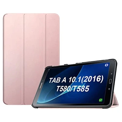 Abbildung von Fintie Hülle für Samsung Galaxy Tab A 10.1 2016 Ultra Schlank Superleicht Ständer Schutzhülle mit Auto Schlaf/Wach Funktion 10,1 Zoll T580N / T585N, Roségold