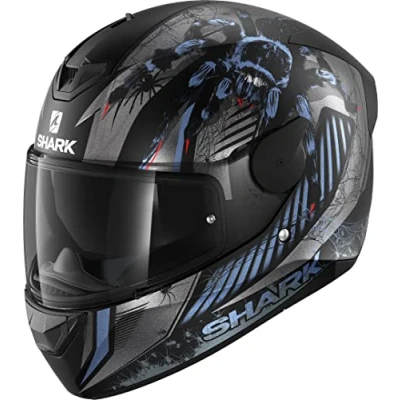 Abbildung von Shark Unisex D skwal 2 Atraxx motorradhelm, Mat Black Anthracite Blue, S EU