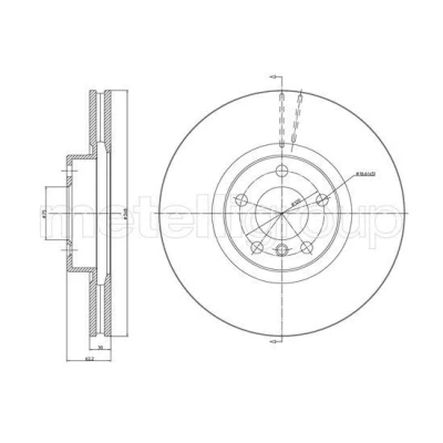 Abbildung von Bremsscheibe METELLI 23 1326C