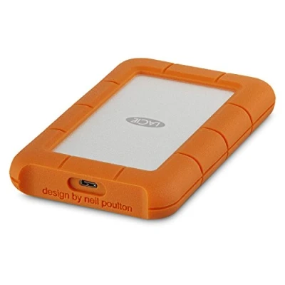 Abbildung von LaCie Rugged 1TB tragbare externe Festplatte, 2.5 Zoll, PC &amp; Mac, inkl. USB C w/o A Kabel, 2 Jahre Rescue Service, Modellnr.: STFR1000800