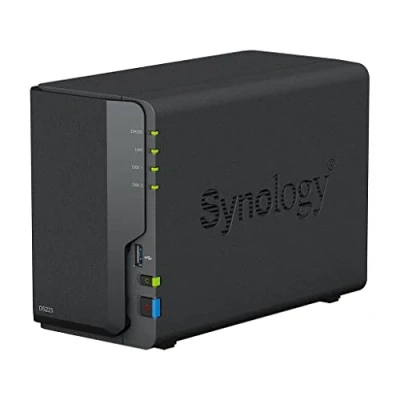 Abbildung von Synology DS223 2 GB NAS 16 TB (2 x 8 TB) WD Red+, montiert und getestet mit SE DSM installiert