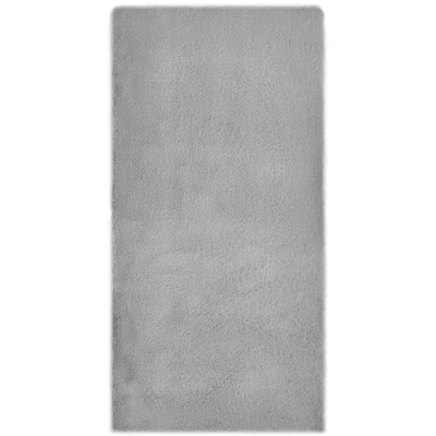 Abbildung von LUXOR living Kunstfell Coste Flauschiger Teppich Schlafzimmer ideal zur Verwendung als Bettvorleger gemütlicher Fellteppich Lammfell Imitat 60 x 120 cm Grau