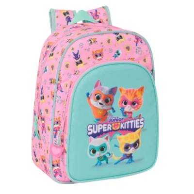 Abbildung von Safta Superkitties Schulrucksack für Kinder, Kinderrucksack, anpassbar an Kinderwagen, ideal Kinder im Schulalter, bequem und vielseitig, Qualität Widerstandsfähigkeit, 26 x 11 34 cm,
