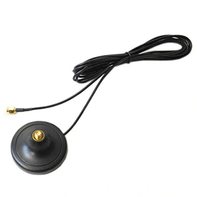 Abbildung von O13CS WLAN Antennenkabel Verlängerung 3m RP SMA Stecker auf Buchse, Vergoldete Reverse Verbindung, Inkl. Standfuß für Stabilität
