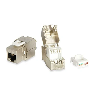 Abbildung von Equip 767213 Keystone Jack (geschirmt Cat.6 LSA Anschluss 8er Set Polybeutel werkzeugfreie Montage)
