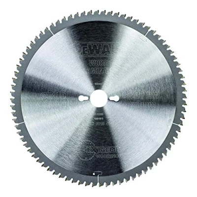 Abbildung von DEWALT Extreme Kreissägeblatt DT4288 (für Stationärsägen, Sägeblatt ø 305/30 mm, Schnittbreite: 3,0 80 Zähne, Zahngeometrie: Trapez Flachzahn, Zahnwinkel: 5, für extra feine Schnitte) 1 Stück