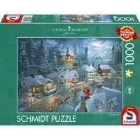 Abbildung von Schmidt Spiele 57529 Thomas Kinkade Weihnachtsmotiv, Santas Silent Night, 1000 Teile Puzzle, bunt