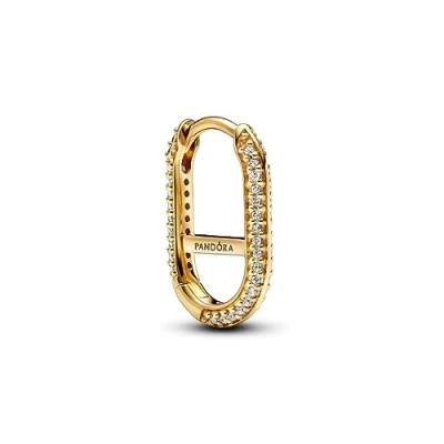 Abbildung von PANDORA Paar Ohrhänger ME Link Ohrring für Damen mit Zirkonia, gold