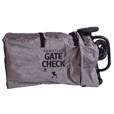 Abbildung von J. L. Childress Deluxe Gate Check Tasche für Einzel und Doppelwagen Hochwertige, robuste langlebige Luftreisetasche, doppelten Tragegriffen (Farbe: Grau)