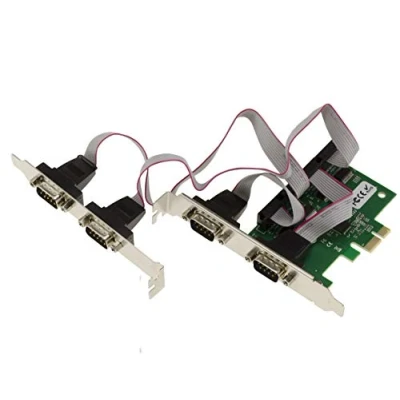 Abbildung von KALEA INFORMATIQUE PCI Express PCIe Serial RS232 Controller Karte Mit 4 Ports und ASIX AX99100 Chipsatz. Low HIGH Profile Winkeln.