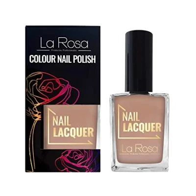 Abbildung von La Rosa Nagellack Energiegeladene Farbe mit richtiger Deckkraft Langlebige Formel Gute Konsistenz Einfache Anwendung gut geformtem Pinsel Hellbeige 15 ml