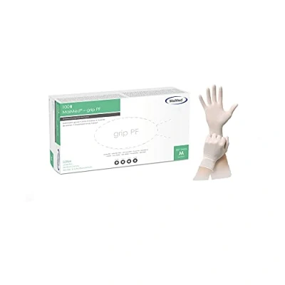 Abbildung von MaiMed Einweghandschuhe Latex Extra Grip