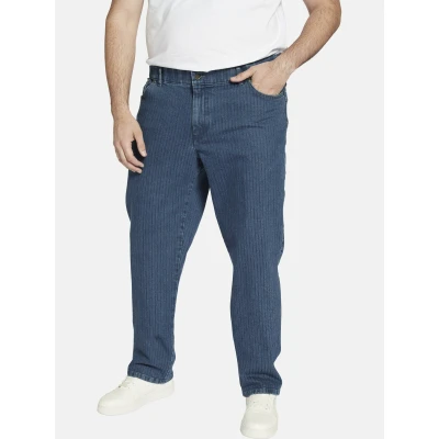 Abbildung von Charles Colby Tiefbundjeans Baron Connla Jeans Slim Fit, Herren, Größe: 36, Blau gestreift