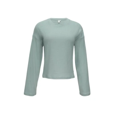 Abbildung von QS Langarmshirt, Damen, Größe: Medium, Salbeigrün