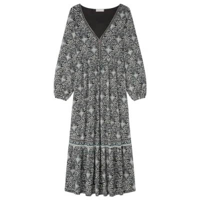 Abbildung von SPRINGFIELD Damen Two Tone Printed midi Dress Kleid, Black, S