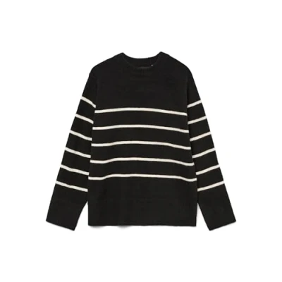Abbildung von Vero Moda Vmflawless Oneck Pullover Strickpullover, Damen, Größe: Medium, Black
