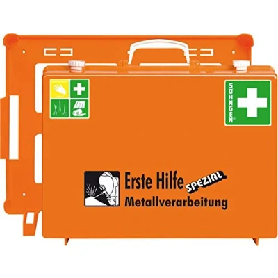 Abbildung von Söhngen 0360108 Erste Hilfe Koffer MT CD Metallverarbeitung (mit Füllung, Wandhalterung, aus ABS Kunststoff)
