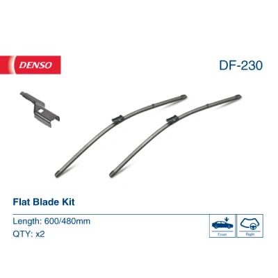 Abbildung von Scheibenwischer DENSO DF 230, Länge 600+480mm, Vorne, 2 Stück