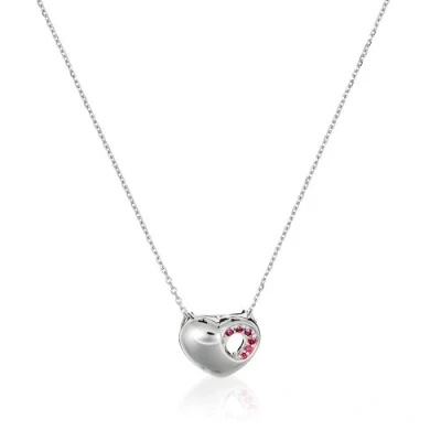 Abbildung von Orphelia Damen Halskette 925 Sterling Silber Zirkonia 45 cm rot ZH 4668