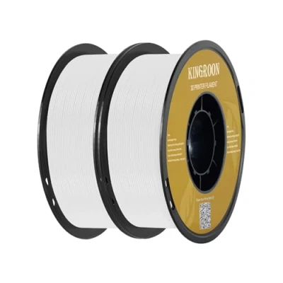 Abbildung von kingroon 3D Printer filament PLA Druckerfilament,… (Polymilchsäure, 2 Rollen Weiß)