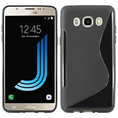 Abbildung von ebestStar kompatibel mit Samsung Galaxy J5 2016 Hülle SM J510F Flex Silikongel Handyhülle, Klar TPU Schutzhülle, S line, Schwarz
