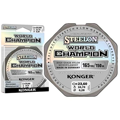 Abbildung von Konger Angelschnur World Champion Fluorocarbon Coated 0,10 0,30mm/150m Monofile Schnur super stark ! (0,28mm / 10,70kg)