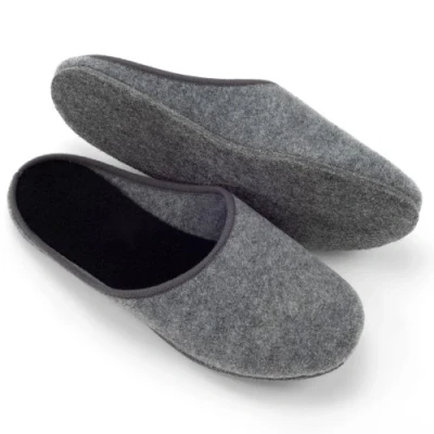Abbildung von Pantoffelmann Filzpantoffeln Herren Damen Filz Hausschuh leichte Winter Filzlatschen Pantoffel (1 Paar) für Laminat und Parkettfußböden