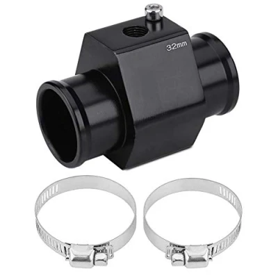 Abbildung von Keenso Auto Wassertemperatur Verbindungsrohr, Sensor Adapter 28mm 40mm Verbindungsrohr mit einstellbaren Klammern Universal fit für die meisten Autos(32mm)