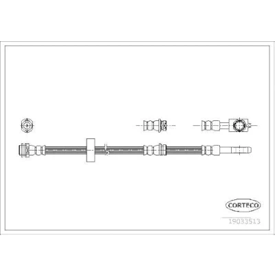 Abbildung von CORTECO 19033513 Bremsschläuche Vorderachse 543 AUDI: A2