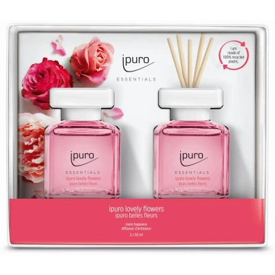 Abbildung von ipuro Raumduft Aquatisch, Ylang Ylang, Rose, Maiglöckchen, Vanille, Moschus 2x 50 ml