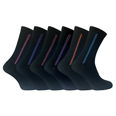 Abbildung von 6er pack herren baumwolle qualität bunt muster gestreift argyle socken (39 45 eur, DEE6)