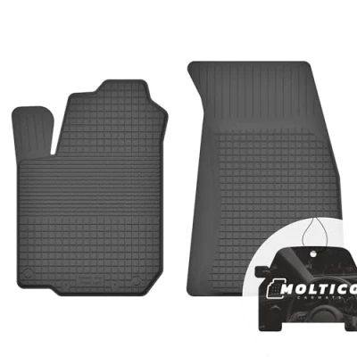 Abbildung von Vorne Gummimatten mit Rand Auto Fußmatten Gummi Automatten Passgenau 2 teilig Set passend für Renault Clio V ab 2019