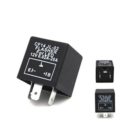 Abbildung von Universal Blinkrelais Relais Blinkgeber CF14 LED geeignet 12V 0,02 20A 3Polig Flasher Blinker lastunabhängig Relay