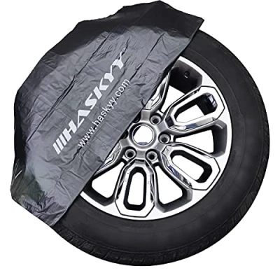 Abbildung von HASKYY Reifentasche 4 XXL Reifen Taschen Tüten 110x110 cm Schutzhülle Schwarz