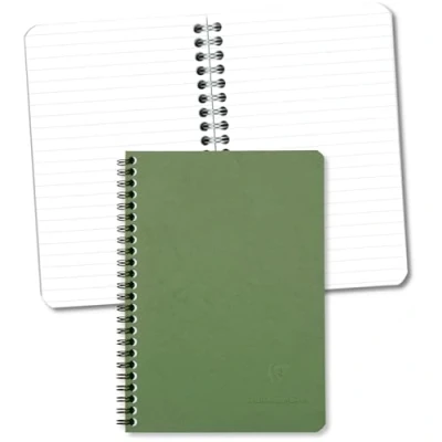Abbildung von Clairefontaine 785363C Spiralbuch AgeBag DIN A5, 14,8 x 21 cm, liniert mit Rand, 50 Blatt 1 Stück grün